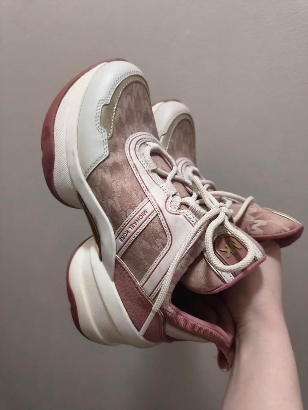 Michael Kors Olympia Mixed-Media Trainer